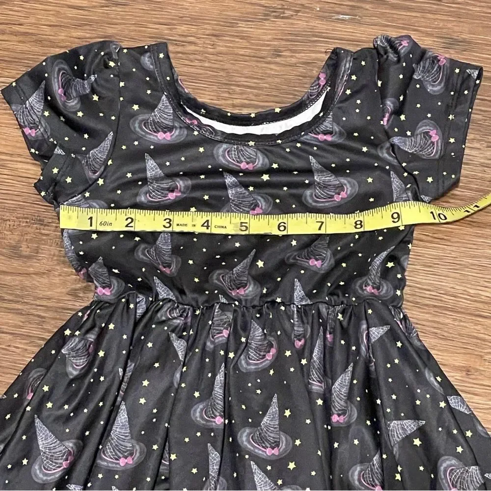 Charlie's Project Are You A Good Witch Twirl Dress Black Purple White Size 2T